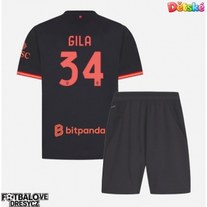 AC Milan Mario Gila #34 Dětské Alternativní dres komplet 2026-27 Krátký Rukáv (+ trenýrky)
